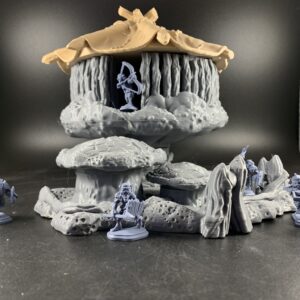 Goblin Mushroom House with 5 goblins | DnD | Pathfinder | DnD building | DnD Miniatures | Goblins | Mushroom House